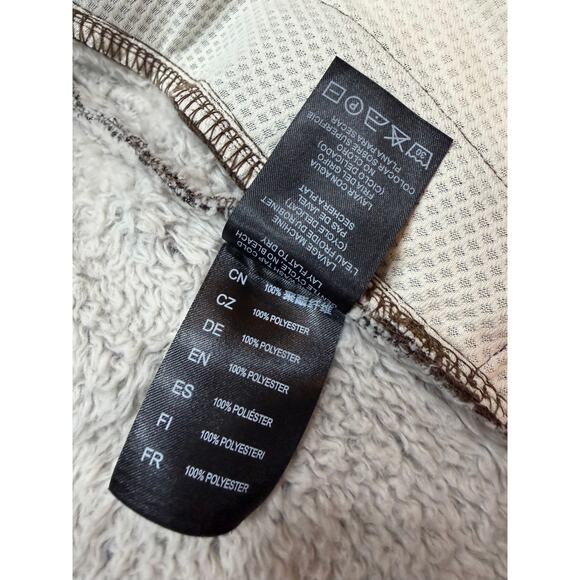 KUHL Flight Jacket Polar Fleece Fuzzy Zip Up Oatmeal beige size Large - Picture 8 of 15